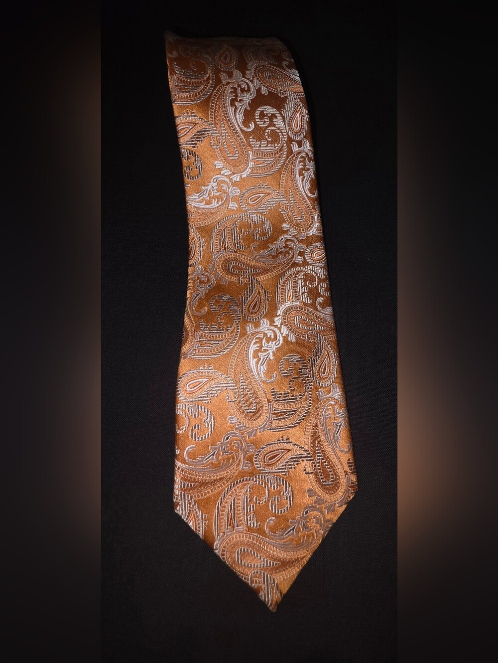 Michael Kors Orange Paisley Silk Tie